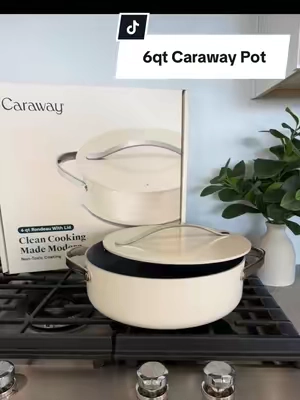 If your starting to grab these one by one like me, this is the first one I’d grab #caraway #kitchenfinds #nonstickpans #ceramicpan #tiktokshopcreatorpicks 