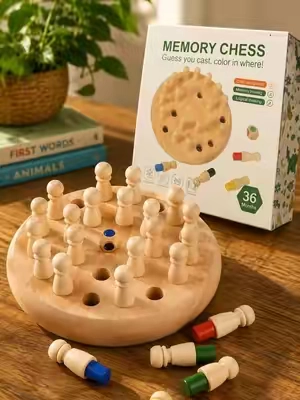 Wooden Memory Chess Game | Montessori Memory Game for Kids & Family Game Night Looking for a fun educational game that helps build memory and focus? This Wooden Memory Chess Game challenges kids and adults to remember hidden colors while encouraging concentration, logical thinking, matching skills, and family interaction. Made from smooth natural wood, it’s a screen-free activity that’s easy to learn and fun to play together. Perfect for Montessori-inspired learning, preschool activities, homeschool, travel, and family game nights, this classic memory game makes a thoughtful gift for toddlers, kids, and grandparents alike. Tap below to see how it works. #MemoryGame #Montessori #WoodenToys