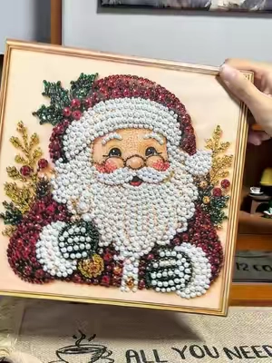 💕🎄🎅🏻 Turn tiny pearls into pure Christmas glow. An easy, stress-free DIY kit you'll love keeping on display from December to January. #DiamondPainting #christmascrafts #tiktokmademebuyit #christmas2026 