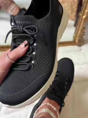 Skechers Knit Virtue Lace Sneakers @QVC, Inc  #skechers #shoesforwomen 