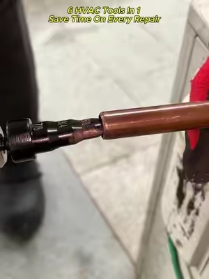 Upgrade your HVAC toolbox with this 6-in-1 tube expander. Expand, reduce, and drill common copper tube sizes with one drill attachment. Perfect for HVAC repairs, refrigeration work, and DIY projects. Less tools, faster jobs, better results. #SummerVibes #DealsForYouDays #HVACTools #HVACRepair #ToolUpgrade 