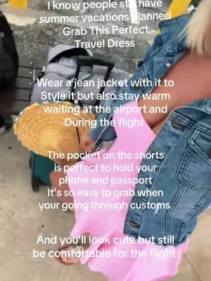 I wore the pink one to Florida and my red one home. I know people still have summer vacations planned and if your taking a flight this is the perfect dress to travel in! The pocket on the shorts fits your passport and phone foe easy access and you will be so comfortable for the flight! #travel #comfortabledress #vacationoutfit #travelfit #summerdress 