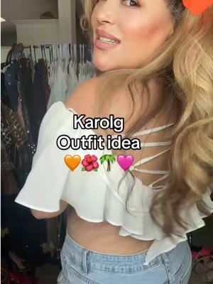 Rhinestone jeans para el concierto de Karolg 🌺🧡🌴#karolgconcierto #karolgoutfitideas #karolg#tropicoquetaoutfits #conciertokarolg 