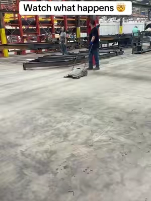 Easiest sweeping you will do #sweeping #CleanTok #bluecollar 