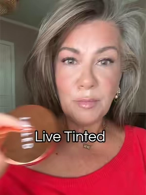 Blush and bronzer all in one! @livetinted #bronzer #blushtrend #over50makeup 