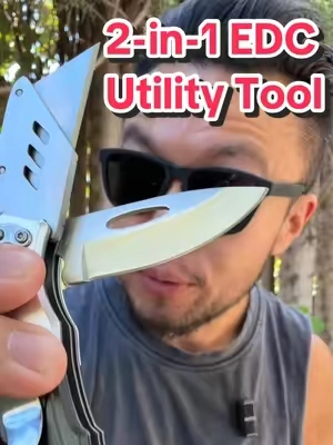 These Everyday Carry Tools have two useful features in one package! Great for Outdoor Adventures and DIY projects alike! #utilityknife #everydaycarry #toolsofthetrade #outdoorgear #tacticalgear 