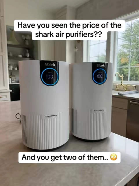 Two of Sharks best selling air purifier at that price is crazy.. #airpurifier #airquality #petodor #cleanair #sharkairpurifier 