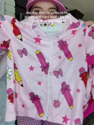 Back to school pajamas 🥲✨ #girlmom #tiktokshopbacktoschool 