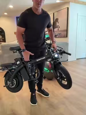 VOLTVOGUE Folding E-Bike 🤩 Street legal, lightweight, compact, & fun for everyone. #ebike #dudedealz 