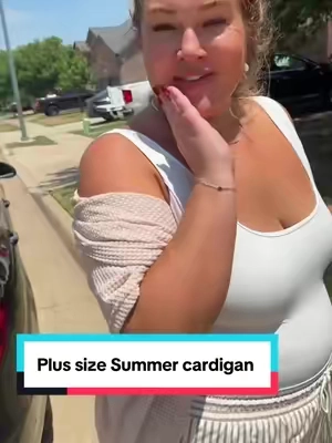 This summer cardigan is so soft breathable and perfect all year round! 250 5’9 xxl #plussizefashion #cardigan #summercardigan #OOTD #summerfinds @Eytino 