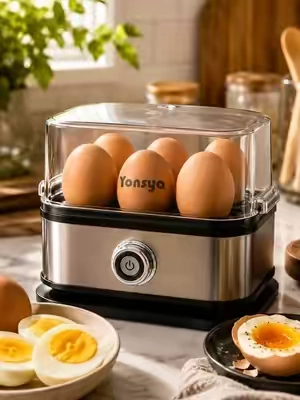 Yonsya Electric Egg Cooker | Rapid 6 Egg Cooker for Hard Boiled, Soft Boiled & Poached Eggs Make perfect eggs every time with the Yonsya Electric Egg Cooker. Cook up to six eggs at once, from soft boiled to hard boiled, or prepare poached eggs in minutes. It’s a compact kitchen gadget that saves time, simplifies breakfast, and takes the guesswork out of egg cooking. If you’re searching for an electric egg cooker, rapid egg cooker, hard boiled egg maker, breakfast appliance, or easy kitchen gadget, the Yonsya Egg Cooker is a simple upgrade for busy mornings. Tap below to see how it works. #EggCooker #KitchenGadgets #Breakfast
