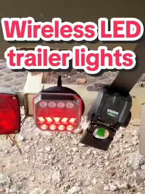 Wireless Trailer Lights – the ultimate LED tow light kit for trucks, boats, RVs, and campers. Featuring a stable 2.4GHz wireless connection with 100+ ft range, IP67 waterproof durability, and powerful magnetic mounts, these lights stay secure even at 50 mph. Enjoy 5 lighting modes including turn signals, brake, and reverse lights with USB-C fast charging. Designed for long trailers and tough conditions, this rechargeable trailer light kit is perfect for any metal or non-magnetic surface. No wiring needed – just snap on and go. Ideal for towing in rain, snow, or rough terrain. #TikTokShopCreatorPicks #trailerlights #wirelesstowinglights #trailerlights #towlife #lights #towing #trailer #wirlesstrailerlights #roadsafety #backuplights #tiktokshopcreatorpicks