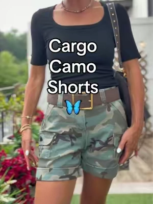 Really cute camo shorts they’re stretchy and long enough for grown-ups to wear.  Super great to dress up or dress down and a nice comfy fit. @Flamingals by Flamingo Shop 