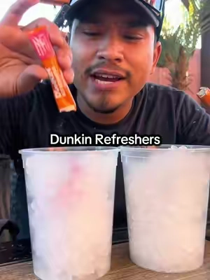 Dunkin refreshers super good to cool down this summer with these ice cold drinks #fyp #dunkin #icecold #colddrinks #Summer 