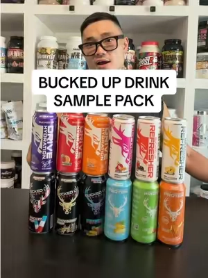 Buckedup Drink Sample Pack 3 Hydration RTDs 3 Refreshers 3 Protein Sodas 3 Energy Drinks @BuckedUp #buckedup #energydrink #hydrationrtd 
