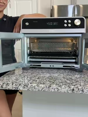 This is the Ninja French Door Oven and right now you can get a crazy coupon if there’s still some left in the link! #ninjaoven #ninjaovenxl #frenchdooroven #oven 