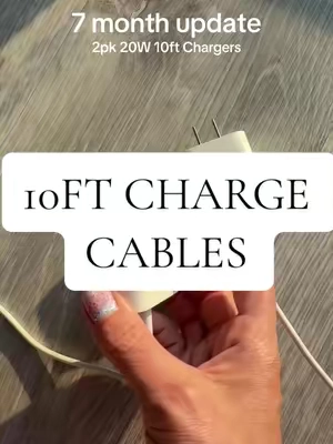 I've had these 10ft super fast charge cables for 7 months and they are still going strong #10ftcharger #phonechargers #chargers #fastcharger #fastphonecharger 
