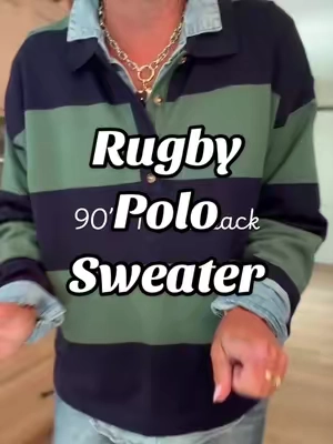 Rugby polo sweater 90’s throwback! #90sthrowback #sweaterrugby #polosweater #backtoschool #TikTokshopbacktoschool @Yimoon 