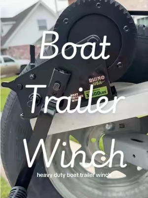 @Rhino USA boat trailer winch is heavy duty from the winch itself to the strap and the handle. With a 3500 capacity! #boat #boatsoftiktok #boats #boattrailer #boatlife