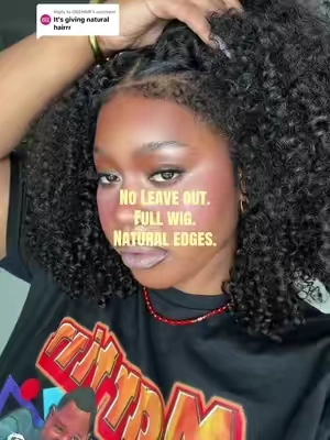 Replying to @ISEEHAIR  ZERO leave out! The fluffy edges look like they’re growing from my scalp! Afro curly, 20 inches, 250 density from @ISEEHAIR #curlyhairstyles #fluffyedges #naturalhairwig #curlyhairroutine #hairtutorial 
