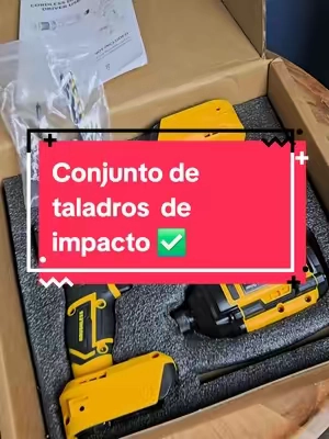 Set Cordless Drill Impacto  juego de taladros para trabajo rudo de impacto y de brocas, no traen la batería  incluida #viraltiktok #tiktokshop #dealsforyoudays #summerfinds #cordlesstools 