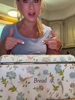 Replying to @Dianamomwinner 2 full loaves of bread and more! 🚨RESTOCK ALERT! 🚨The Laura Ashley bread box is back! #lauraashley #breadbin #kitchenstorage #homedecor @QVC, Inc #QVCLoyaltyProgram