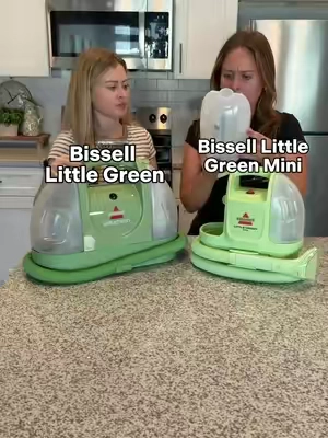 There’s a clear winner here 👏🏻 #bisselllittlegreen #bisselllittlegreenmachine #couchcleaning #upholsterycleaning #stainremover 
