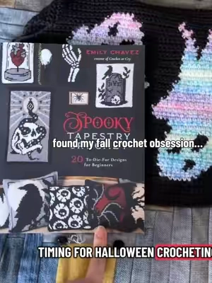 the kind of crochet book that makes you want to dive into your yarn stash right away. It walks beginners through tapestry crochet while giving you 20 spooky-inspired patterns you can turn into wall art, tote bags, pillows, and other fun Halloween projects. If you love decorating for fall with handmade pieces, this book is full of projects you’ll want to make year after year.