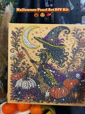 🎃❤️‍🔥😎 Relaxing Halloween DIY that turns tiny pearls into spooky-cute decor #DIY #giftideas2026#halloween #halloweencostume #halloweendecor