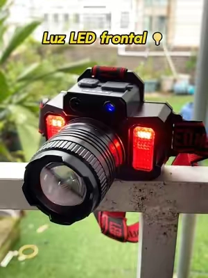 Linterna frontal LED, linterna frontal impermeable rechargeable por USB para exploracion, camping al aire libre. Muy bonita recomendada #led #flashlight #lights #headlamp #tools