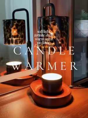 I would have a candle warmer in every corner if I could 🤎  warm light + good scent = instant mood  #cozyathome #falldecor #neutralhome #candlewarmer #cozyhomeaesthetic 