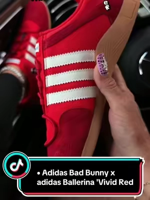 Adidas Bad Bunny x adidas Ballerina 'Vivid Red' Athletic Casual Shoe, Casual Fashion Shoes, Sporty Low Top with Slip-On Style for Quick Streetwear shoes #adidas #ttsneakerweek #sneakerhead #TikTokshopbacktoschool #BackToSchool 