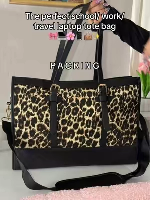 Has 2 cup holders & a laptop slip 🤩 The perfect school/ work/ travel tote bag 👜✨ #lovevook #schoolbag #workbag #SuperBrandDay  #TikTokshopbacktoschool 