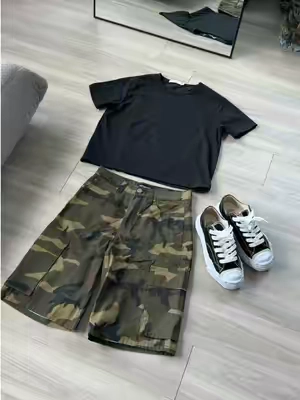 #camoshorts #cargoshorts #fashiontiktok #streetwearfashion #ootdinspo 