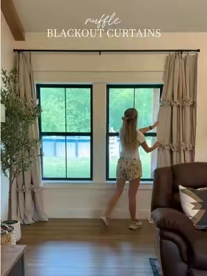 They are so adorable & come in so many color options! ✨ Mine are the Camel color! 🤎 #curtains #farmhouse #homedecor #tiktokshopcreatorpicks #westernhome 