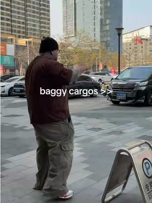 Cargo style canvas baggy pants fits true to size #foru 