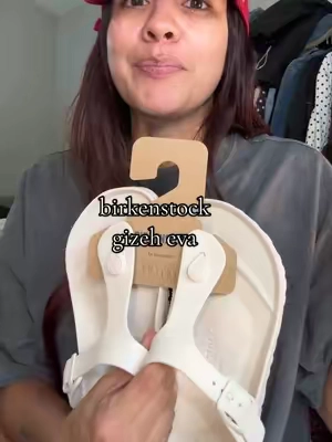 I get the Birkenstock hype now… 🤍☁️ These EVA Gizehs are ridiculously lightweight, waterproof, and I found them on TikTok Shop from the QVC store! They’re definitely coming on every trip with me. 👏 #TikTokShopFinds #tiktokshopbacktoschool  #BirkenstockEVA #SummerSandals #QVC 