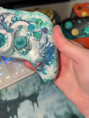 The artwork on this wireless controller is sick! #wirelesscontroller #xboxcontroller #controller #artwork #procontroller