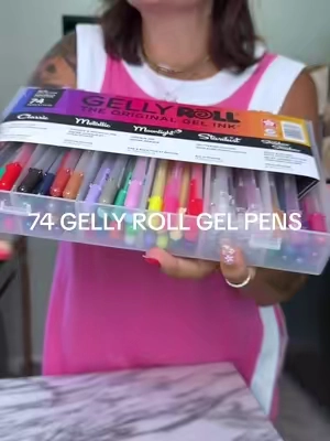 SAKURA Gelly Roll 74 Pen Gift Set ✨ five ink types in one case — Classic archival, Metallic, Moonlight opaque (writes white on black paper!), Stardust glitter, and Gold/Silver Shadow. Fine to bold tips for journaling, lettering, coloring, planners, and art. The gel pen set that does it all 🖊️ @Sakura of America Shop  #gellyroll #gelpens #backtoschoolshopping #penaddiction #schoolsupplies 