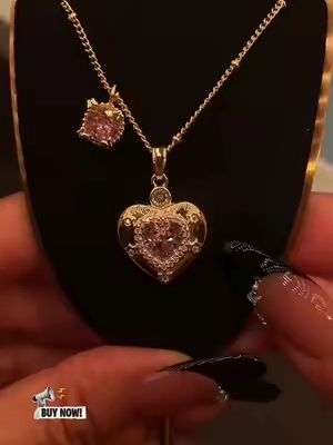 Pretty pink heart necklaces💕 Love it!😍#fyp #usa #tewiky #gift #necklace 