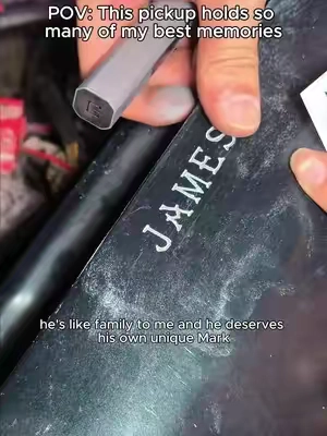 Our pickup deserves his own custom name mark, because he's family. Score this must-have tool set while free shipping lasts! No more missing 10mm sockets! 🧰✨ You can engrave any custom mark on the things you love. It's also perfect for engraving sweet messages or names when giving a gift. Upgrade your tools with this game changer 🛠️🔥 Say goodbye to marker ink wiping off 👋✍️ Every DIYer needs this in their garage 🚘💡 The easiest way to custom mark your gear 🏷️⚡ Cordless Rechargeable Engraving Pen, Tools and Gadgets, 5-Speed Etching & Carving Tool Kit with 30 Bits, 16 Stencil Sheets, USB Charging Cable & Manual, Portable Electric DIY Crafting Engraver #tooltok  #diyprojects  #GarageLife  #MechanicTools  #TikTokMadeMeBuyIt 