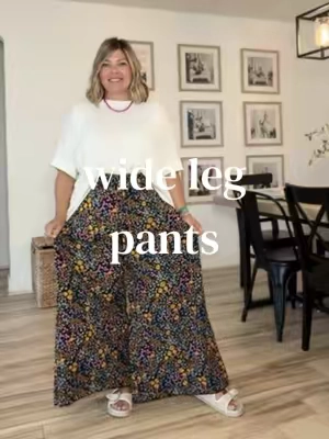 How fun are these wide leg pants! 🤩#fyp #TikTokFashion #tiktokfashionfinds 