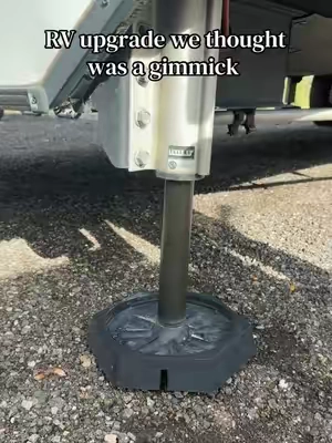 We aren’t going to go spending $200 for a set of leveling pads but these have been totally worth it for us.  #rvlife #camperlife #rvaccessories #rvtiktok #rvtips 