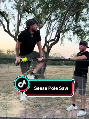 He definitely thought that tiny thing was better than mine 😅 #polesaw #chainsaw #electricchainsaw #seese #tiktokshopcreatorpicks 
