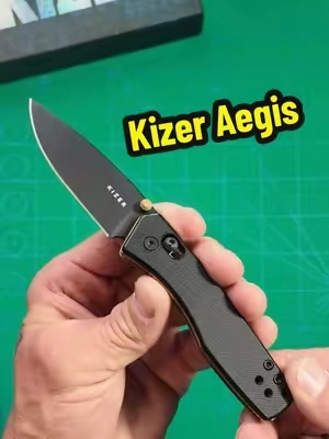 The Kizer Aegis is one of the coolest TikTok exclusives I've seen. You get a black PVD-coated D2 steel blade, eye-catching gold liners, and even a built-in toothpick and tweezers in the handle. If you've been thinking about grabbing one, don't wait—they're only available while they last! #Kizer #EDC #PocketKnife #TikTokShop #KnifeCommunity 