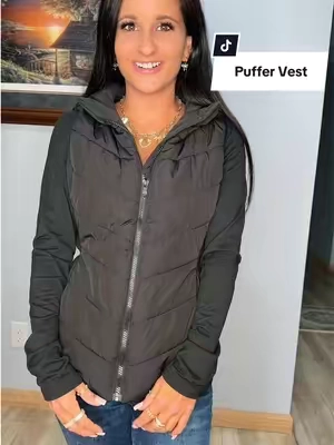Puffer vest, without the puff! 😍 #vest #puffervest #BackToSchool #TikTokshopbacktoschool #tiktokshopsummersale 