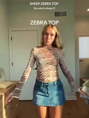 #tiktokshop #tiktokshopfinds #sheertop #zebratop #goingouttop 