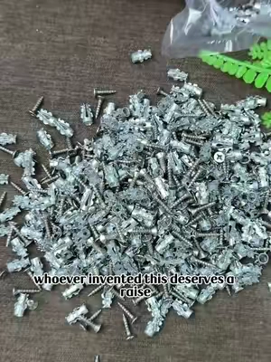 Special threaded inserts for wood, fast assembly of tables and cabinets, stable fastening without damaging wood surfaces. #furnitureassembly #practicalwoodworking #threadednuts #homefurniture #DIYhardware