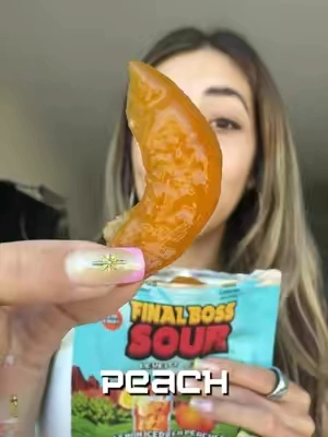 Just dropped and almost gone! 🍑🧊 ICED TEA PEACHES ARE HERE!!! #sourcandy #finalbosssour #souricedteapeaches 