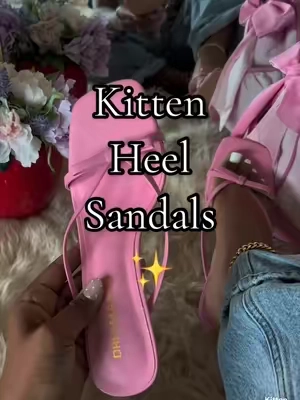 Kitten heel sandals #kittenheelsandals #TikTokshopbacktoschool #tiktokshopcreatorpicks #kittenheels #bowheels @Dream Pairs 
